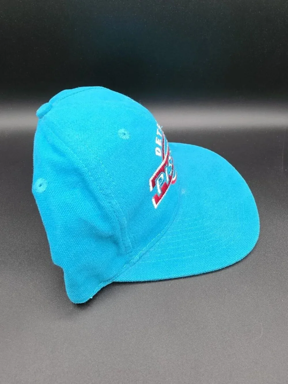Vintage Detroit Pistons Sports Specialties NBA Teal Wool Blend Snapback Hat RARE